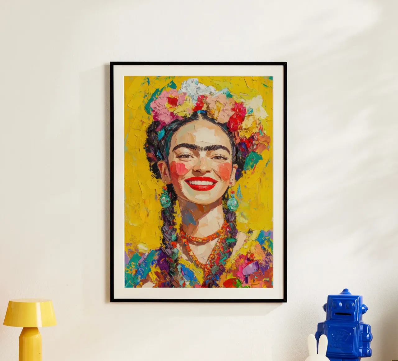 Frida Kahlo: la luce della speranza poster con telaio in plastica da Fantasias Florales
