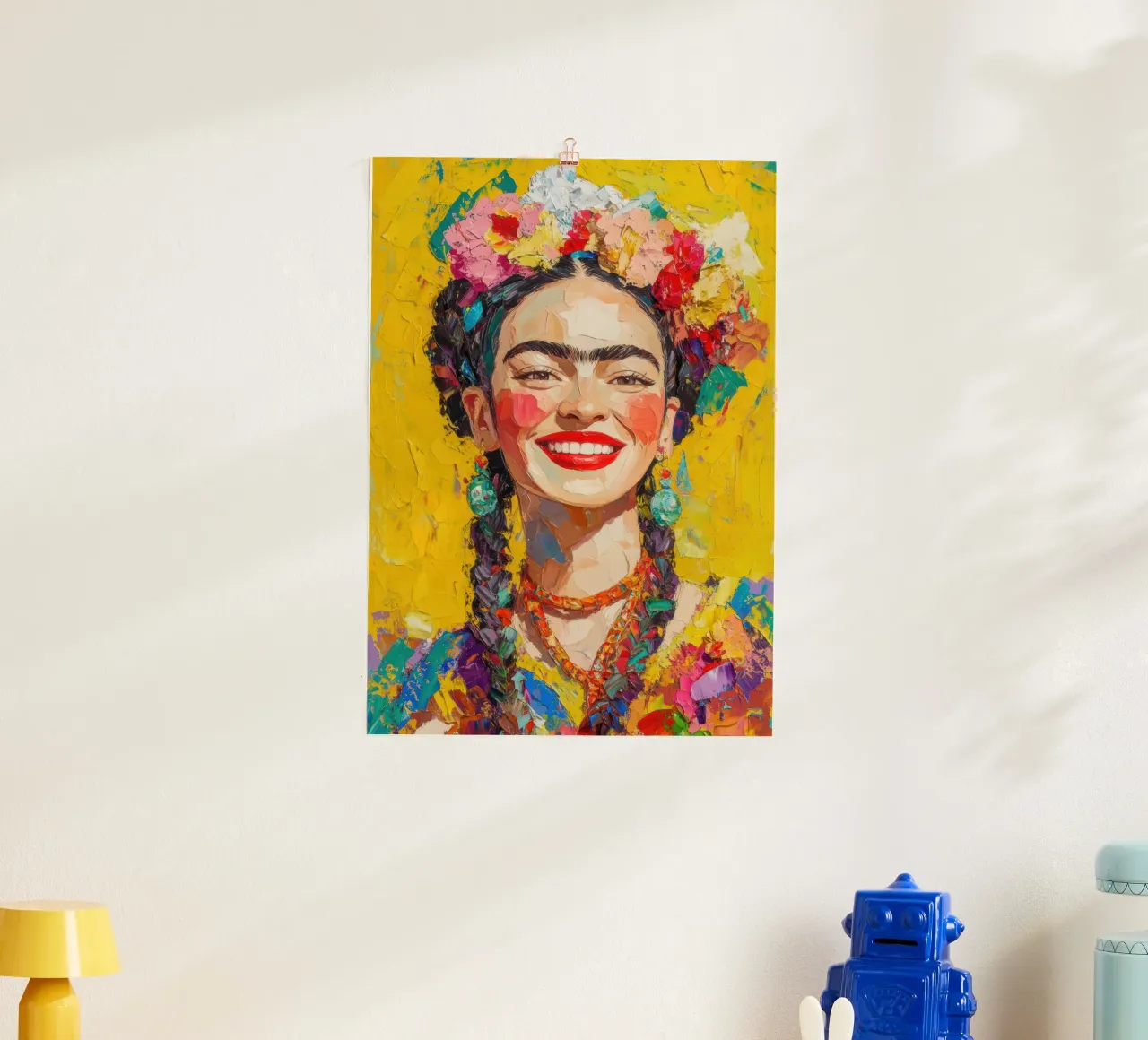 Frida Kahlo: la luce della speranza poster con telaio in plastica da Fantasias Florales