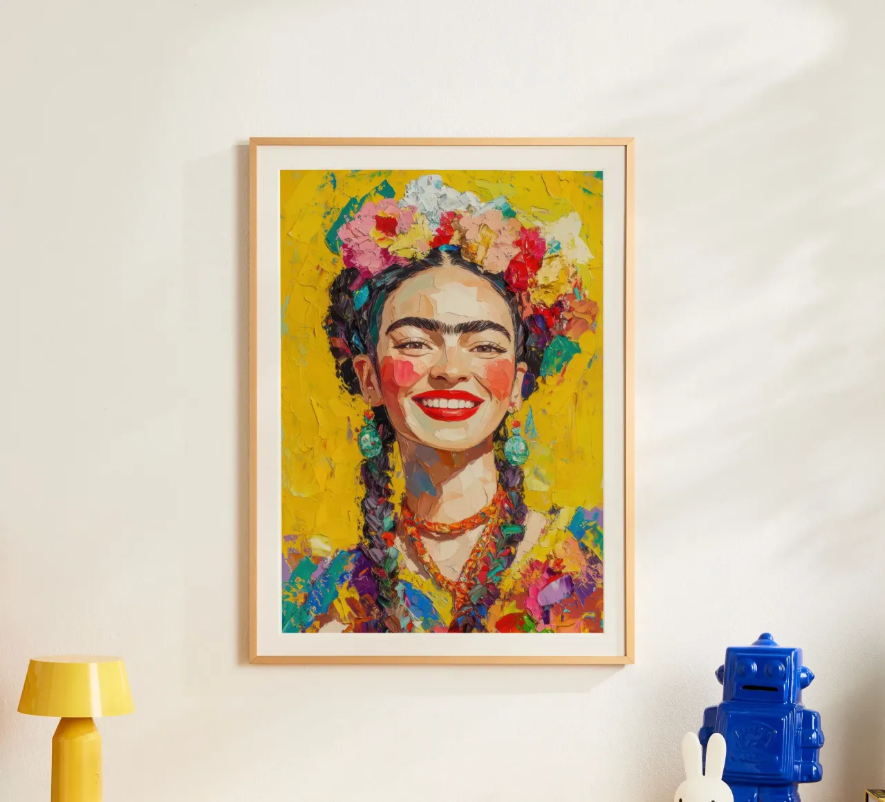 Frida Kahlo: la luce della speranza poster con telaio in plastica da Fantasias Florales