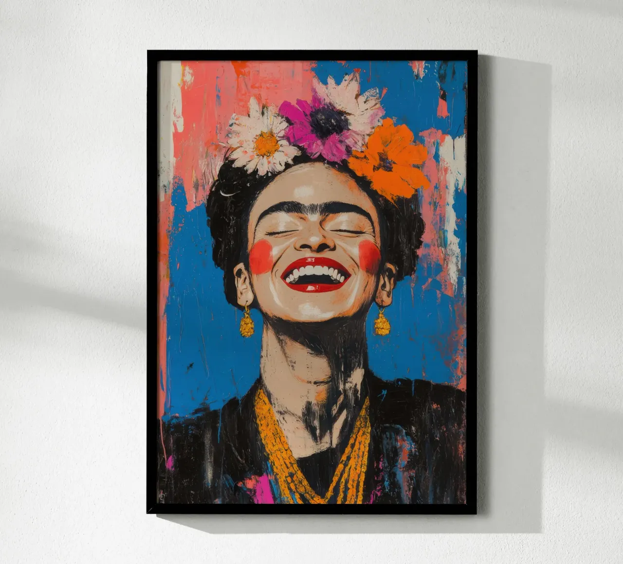 Frida Kahlo: Die Magie der Selbstakzeptanz, die befreit Poster von Fantasias Florales
