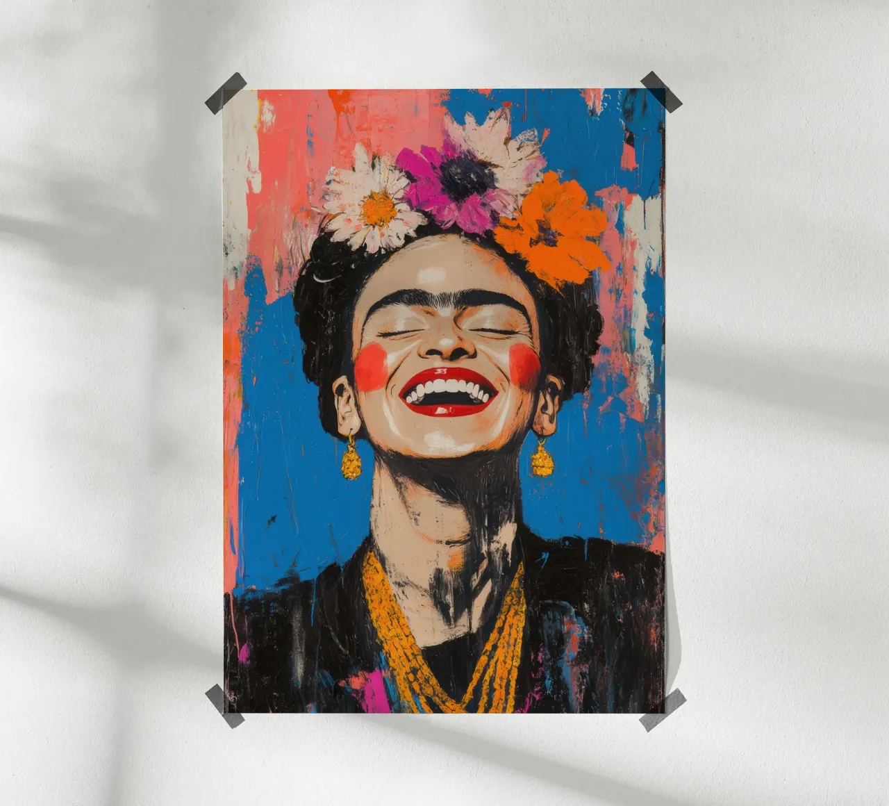 Frida Kahlo: Die Magie der Selbstakzeptanz, die befreit Poster von Fantasias Florales