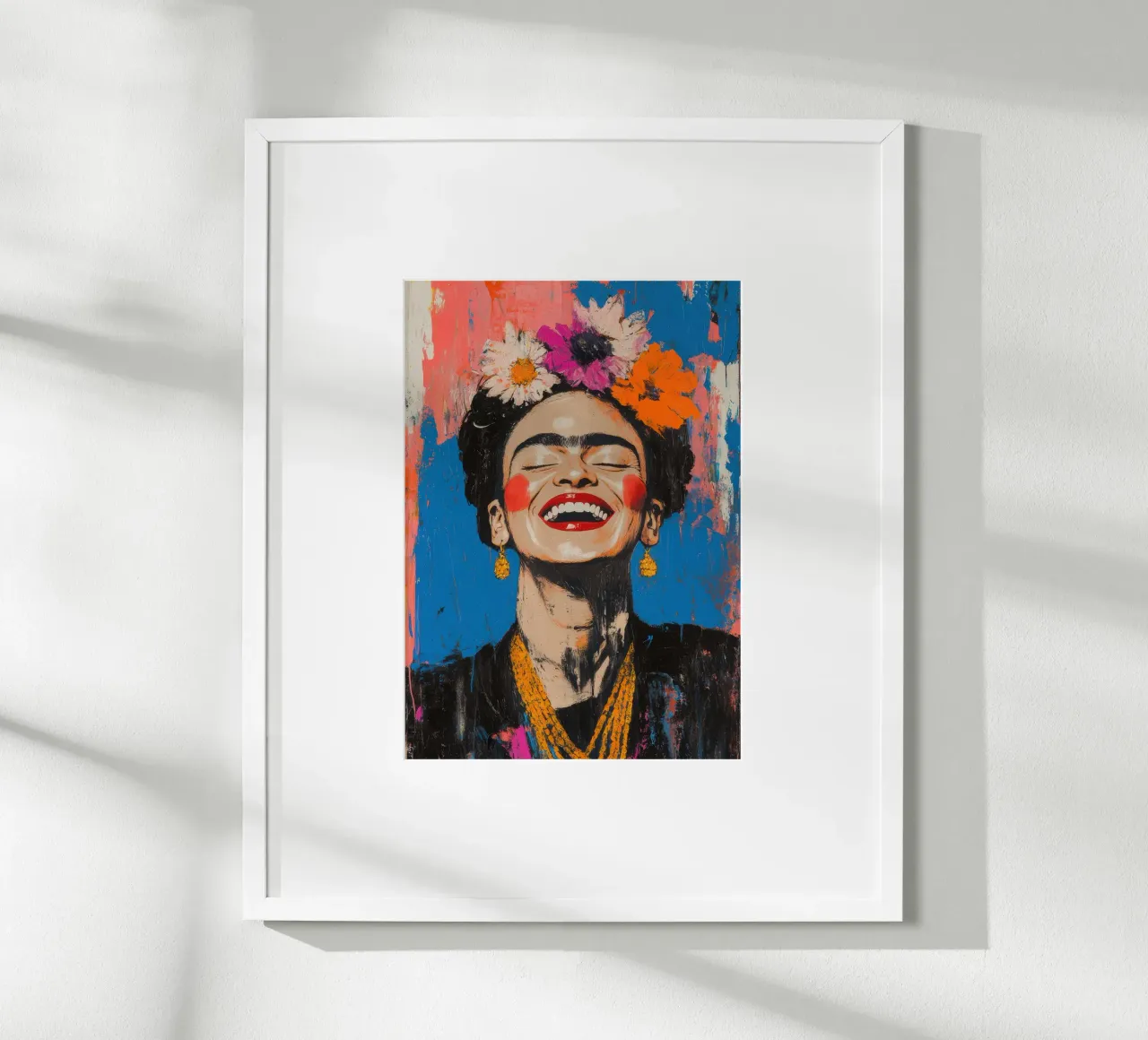 Frida Kahlo: Die Magie der Selbstakzeptanz, die befreit Poster von Fantasias Florales