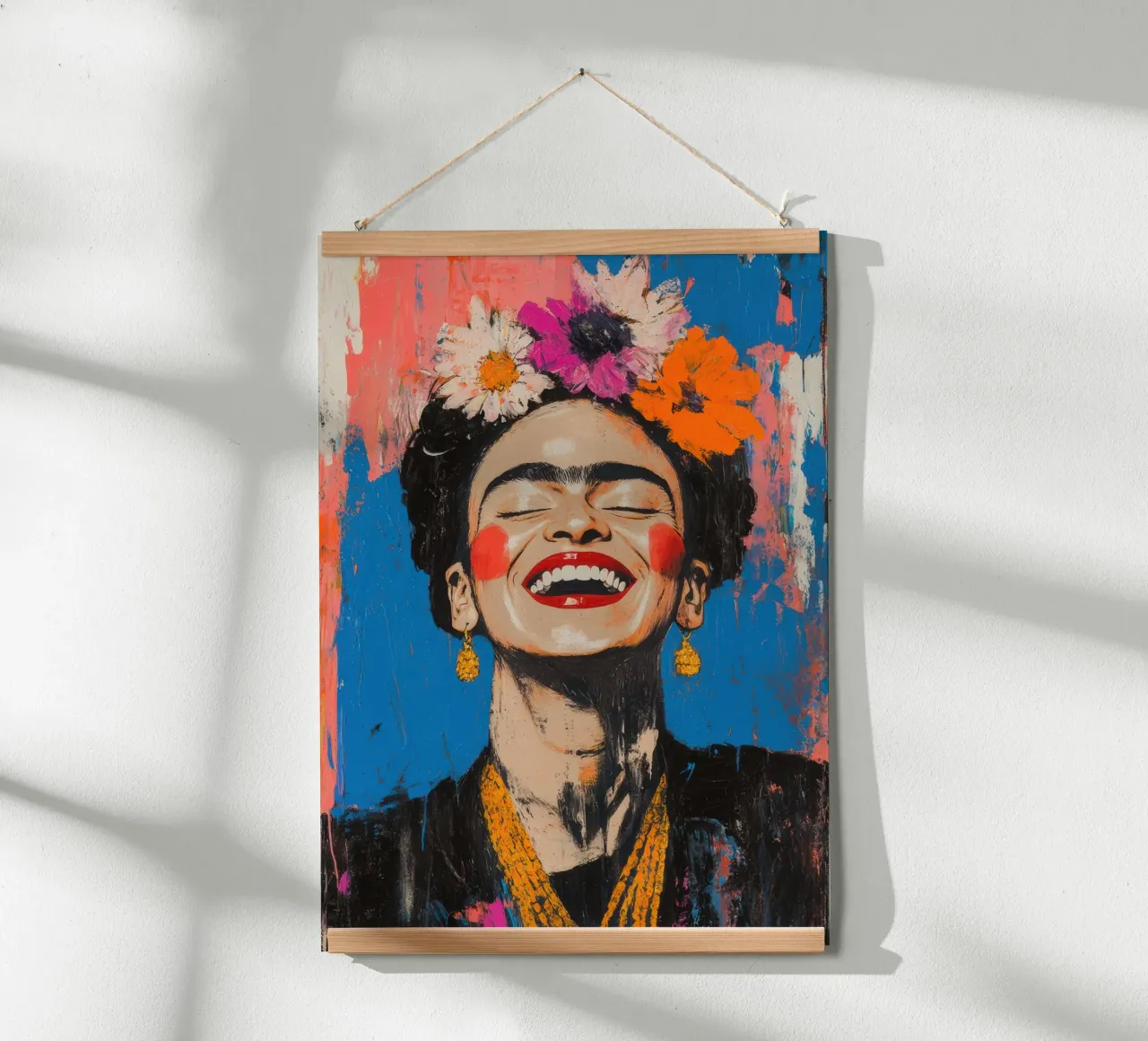 Frida Kahlo: Die Magie der Selbstakzeptanz, die befreit Poster von Fantasias Florales
