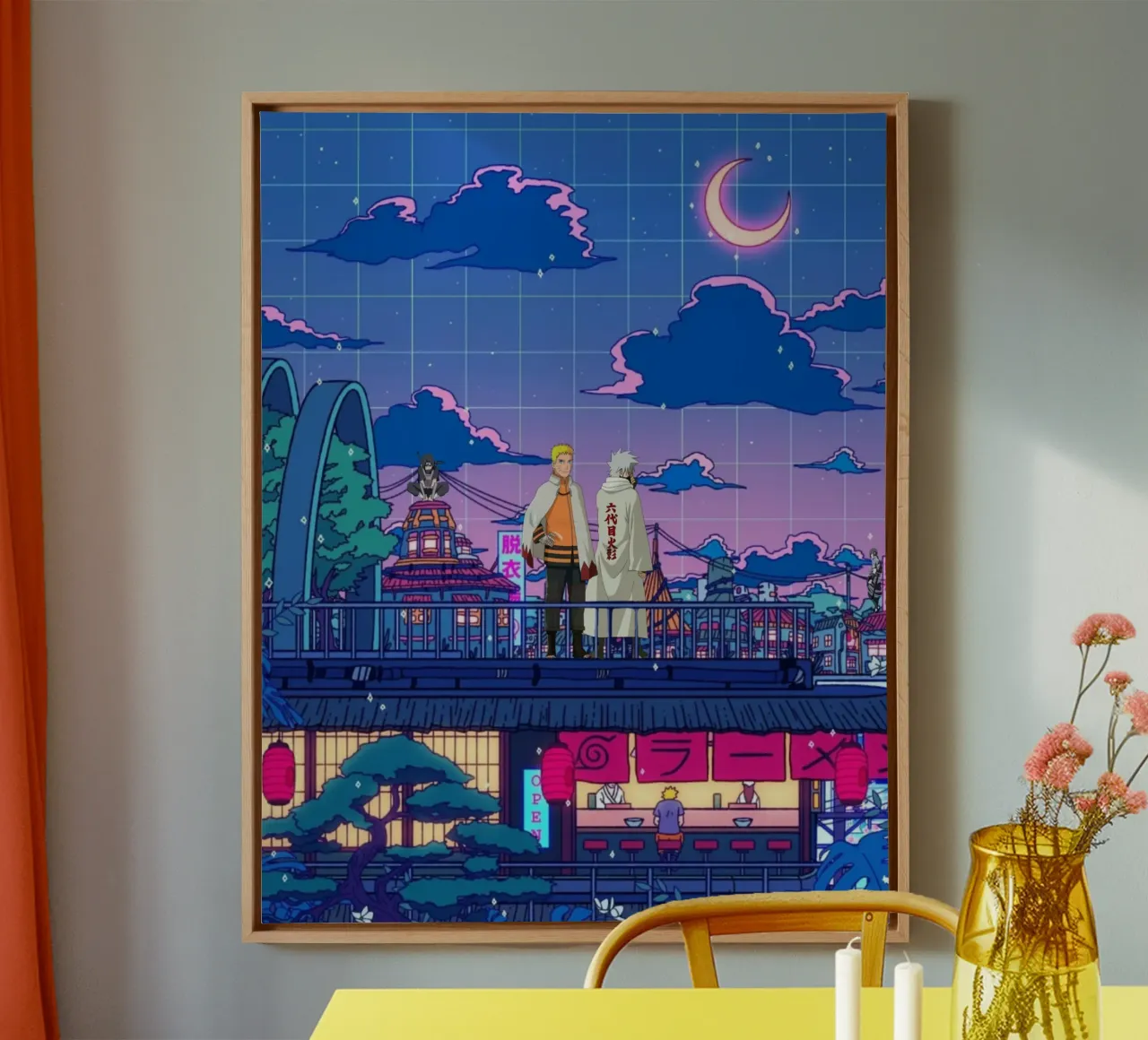 konoha dampgolf canvas met Baklijst van Green