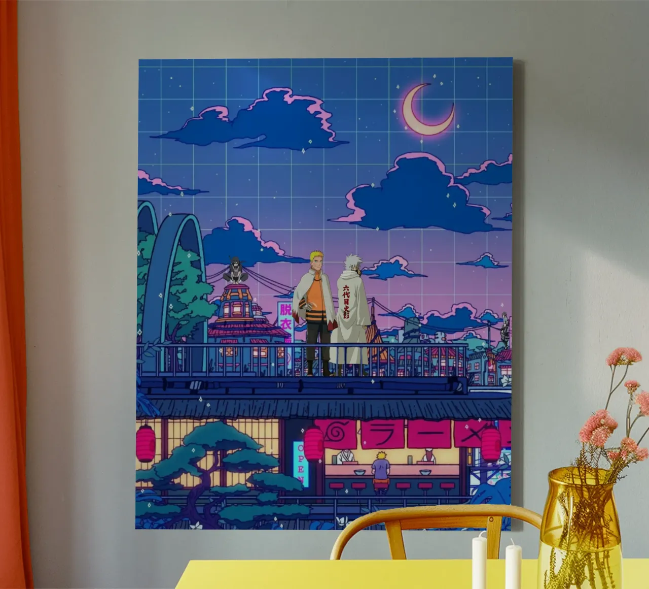 konoha dampgolf canvas met Baklijst van Green