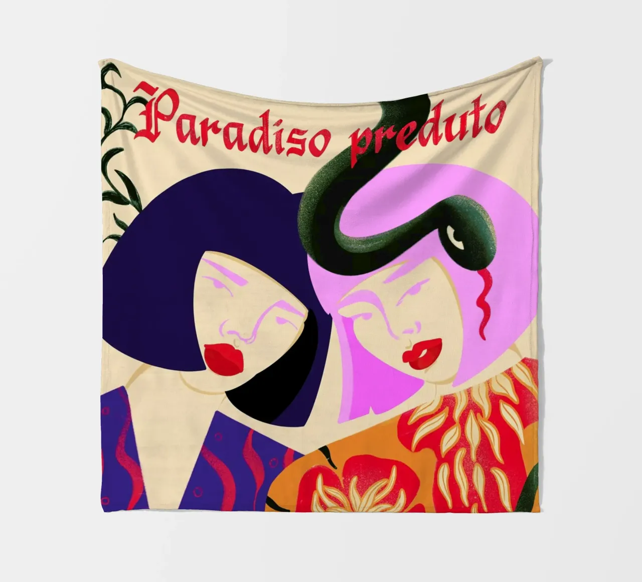 Pareiso Preduto coperta in pile da Kika illu