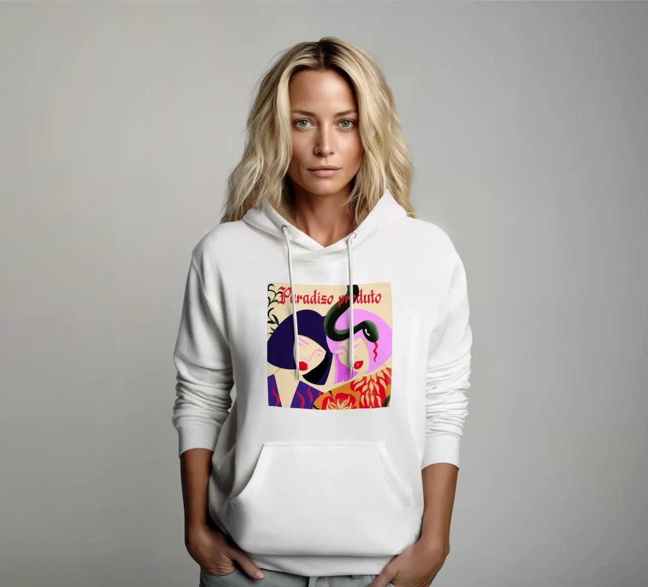 Pareiso Preduto felpa con cappuccio da Kika illu