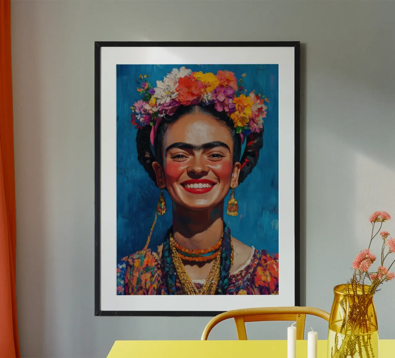 Frida Kahlo: l'anima in fiore carta hahnemühle da Fantasias Florales