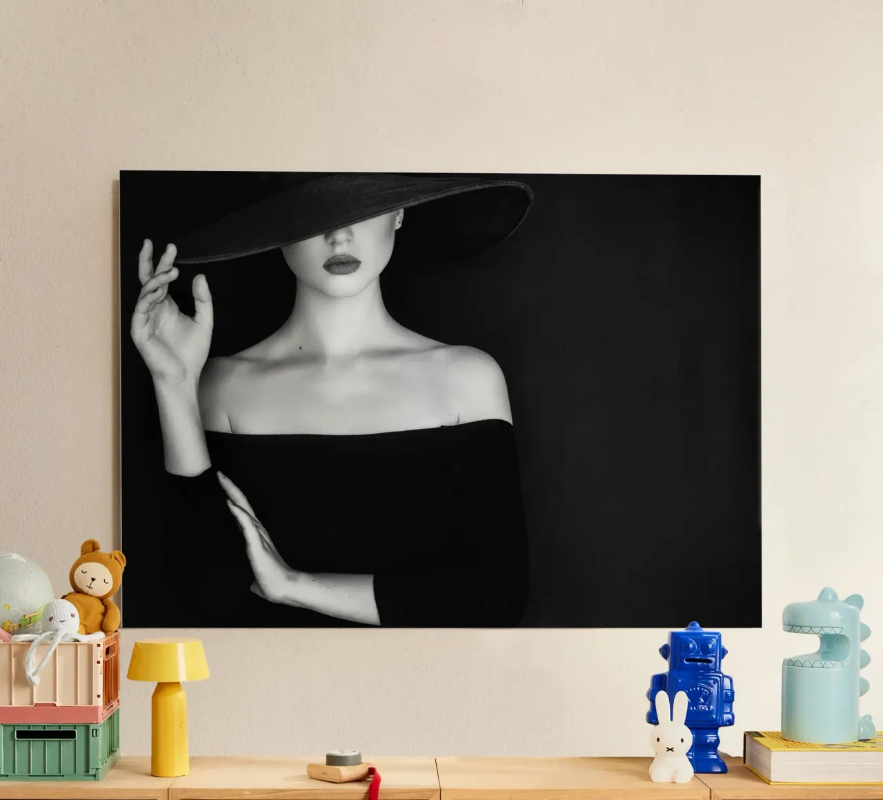 Beautiful Woman Wearing a Hat forex plate by Lorraine Mooore