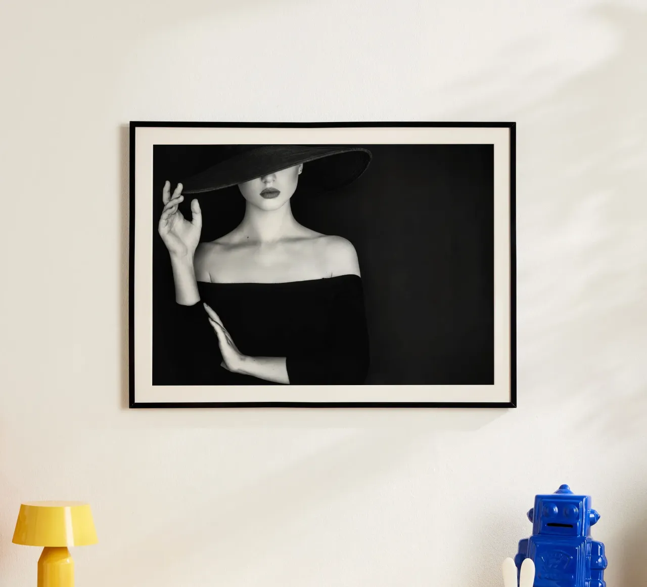 Beautiful Woman Wearing a Hat poster by Lorraine Mooore