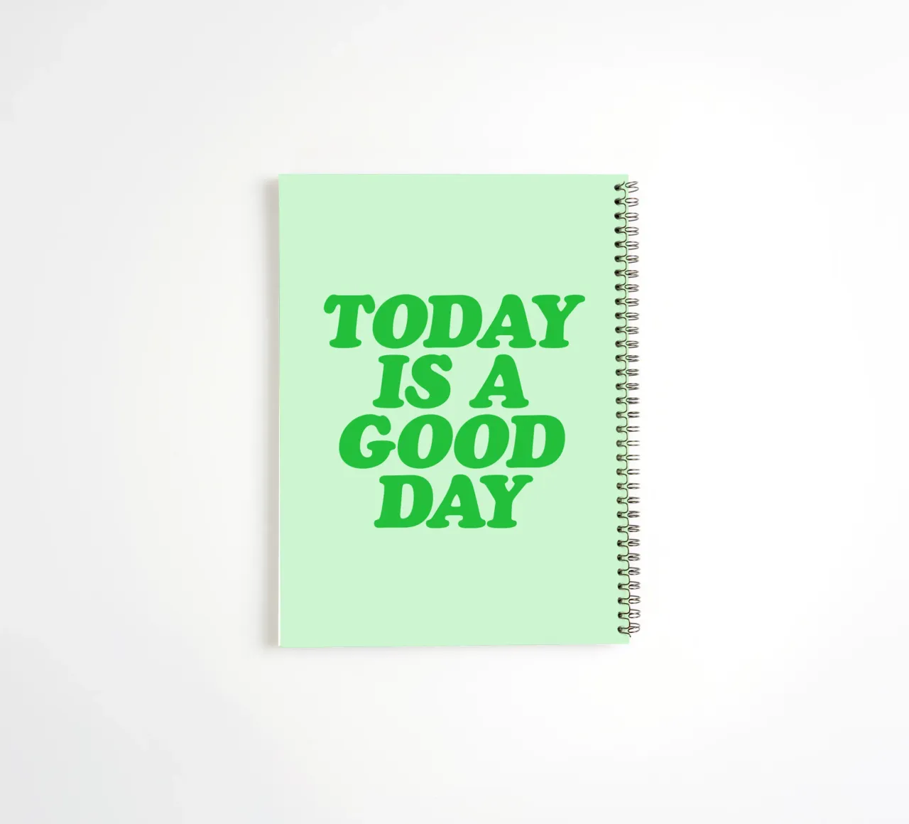Heute ist ein guter Tag Optimistische Typografie Druck in Grün Ringbuch von THE MOTIVATED TYPE