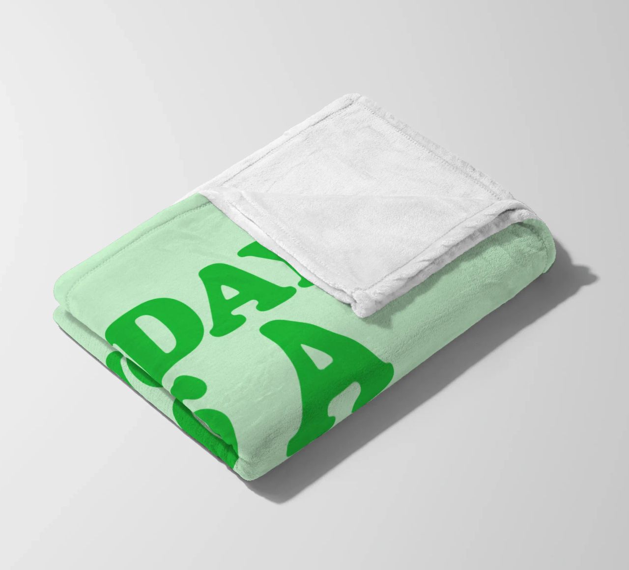 Today is a Good Day Optimistic Typography Print in Green fleece blanket by THE MOTIVATED TYPE