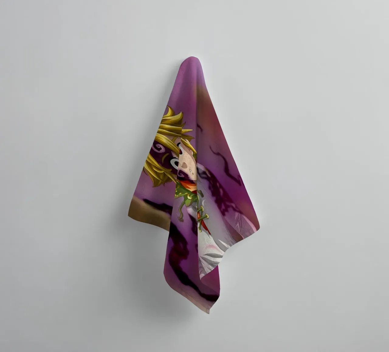 angry meliodas duvet towel by Green