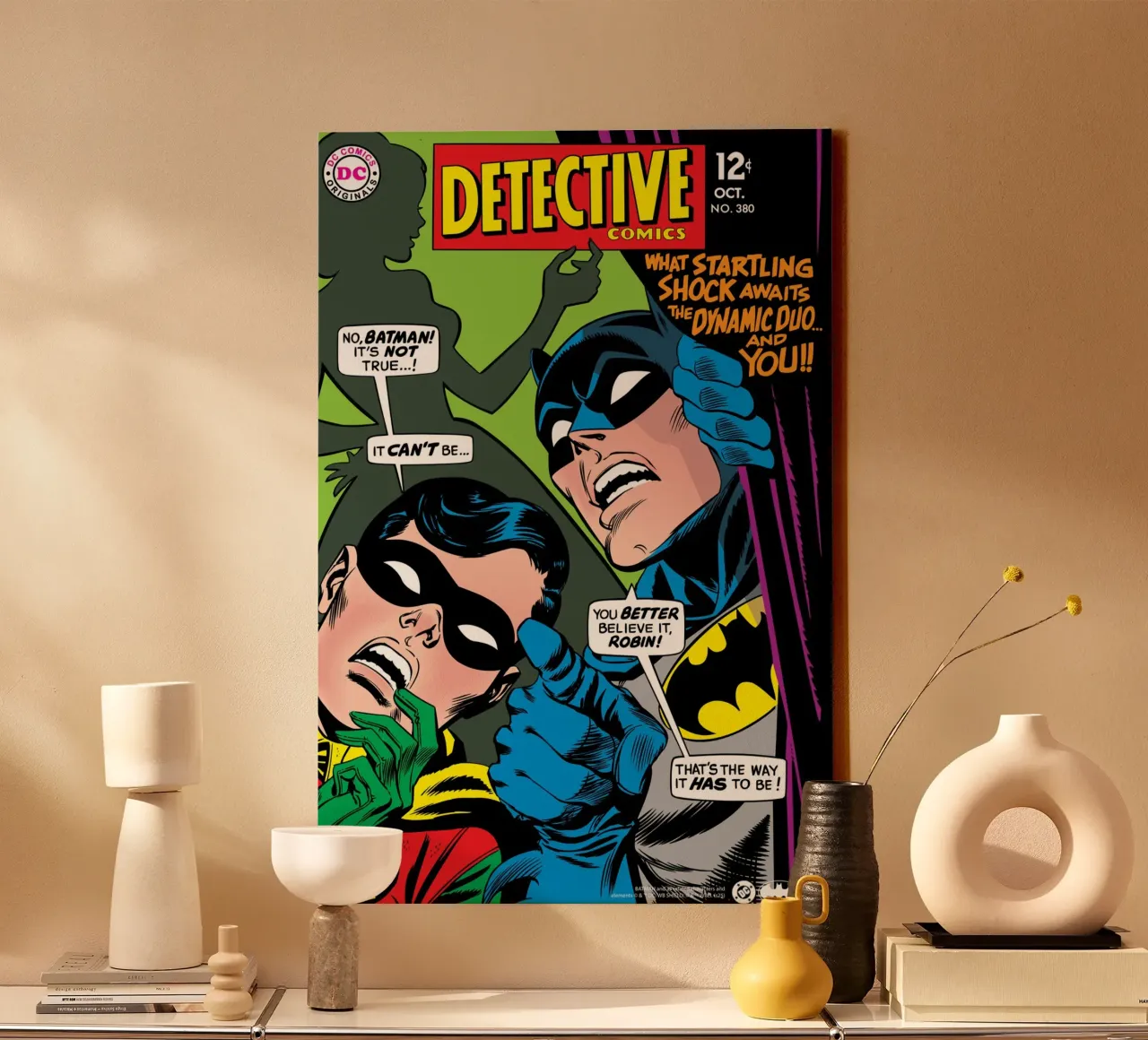 Batman No. 380 - it has to be! canvas van Comic Covers by Warner Bros.