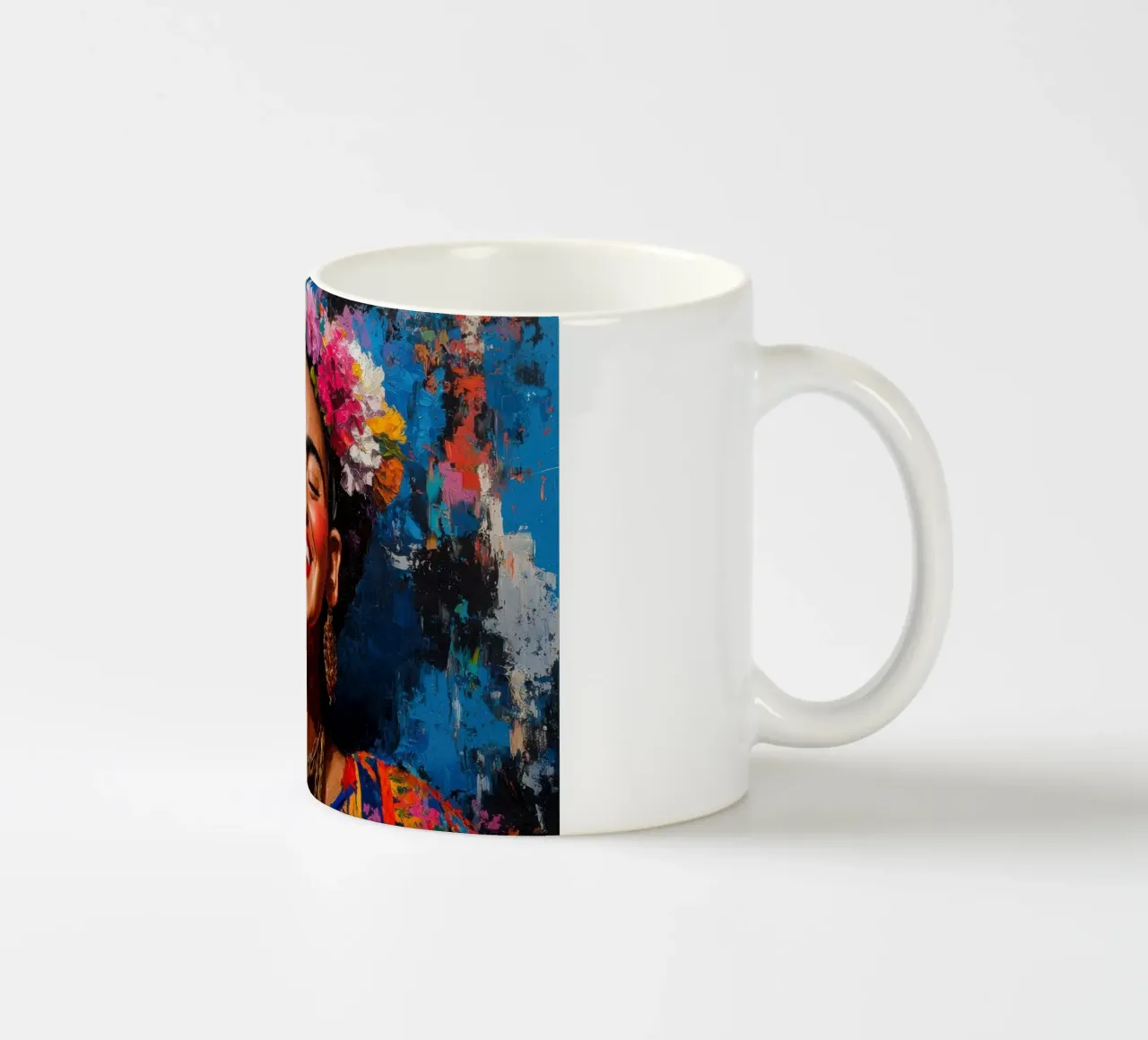 Frida Kahlo: pura gioia di vivere tazza in ceramica da Fantasias Florales