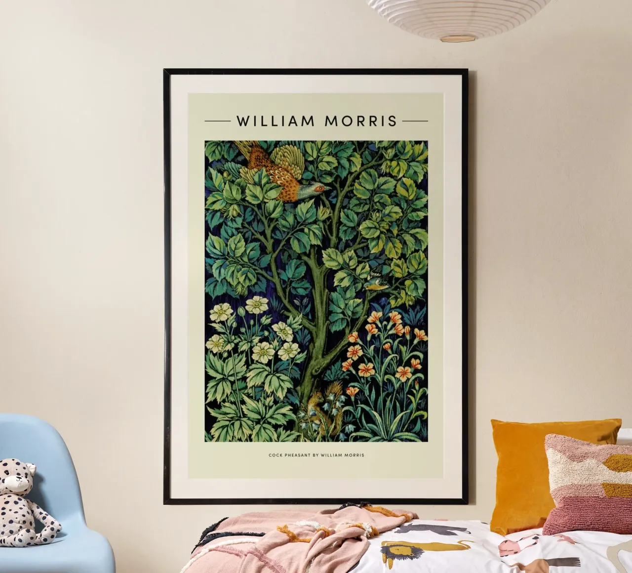 William Morris - Cock Pheasant poster van Vintage by JUNIQE