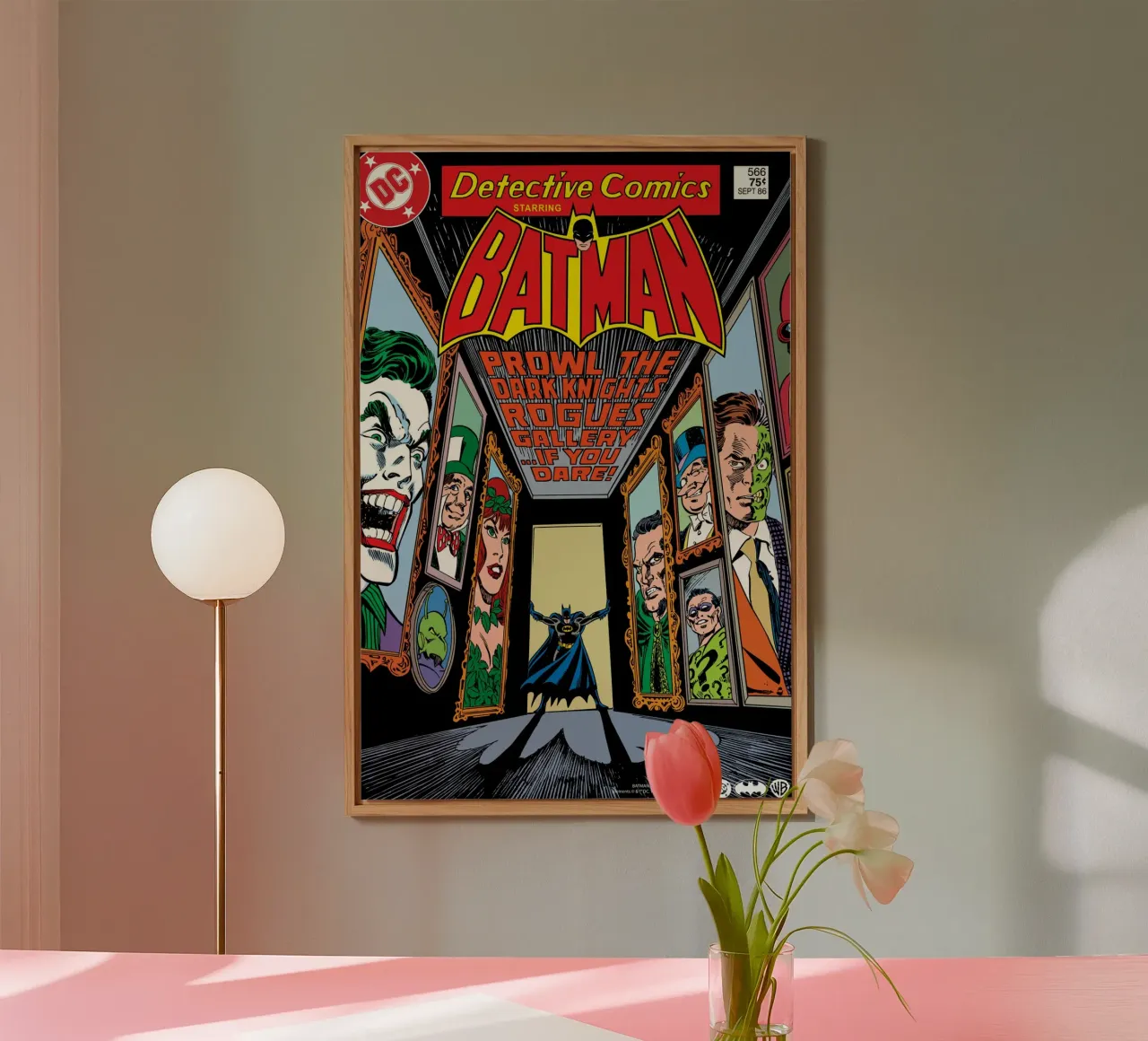Batman No 566 - dark knigth rogues gallery! alluminio dibond da Comic Covers by Warner Bros.