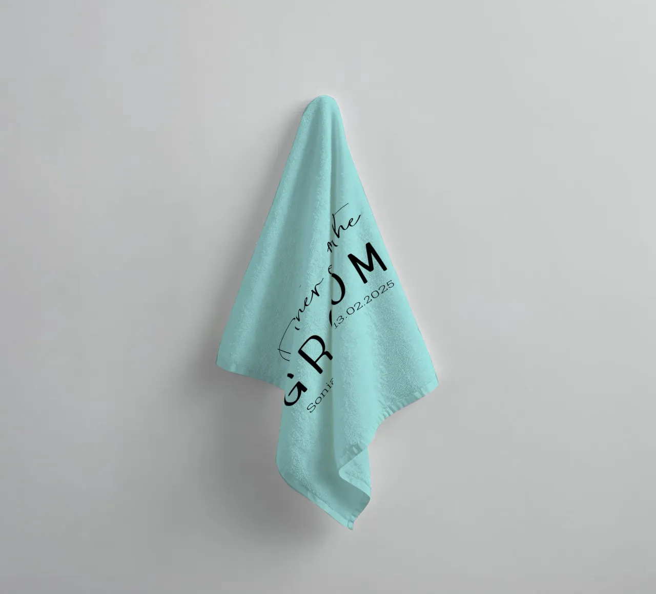 Gepersonaliseerde Vader van de Bruidegom Bruiloft op maat badhanddoek van Personalized Art