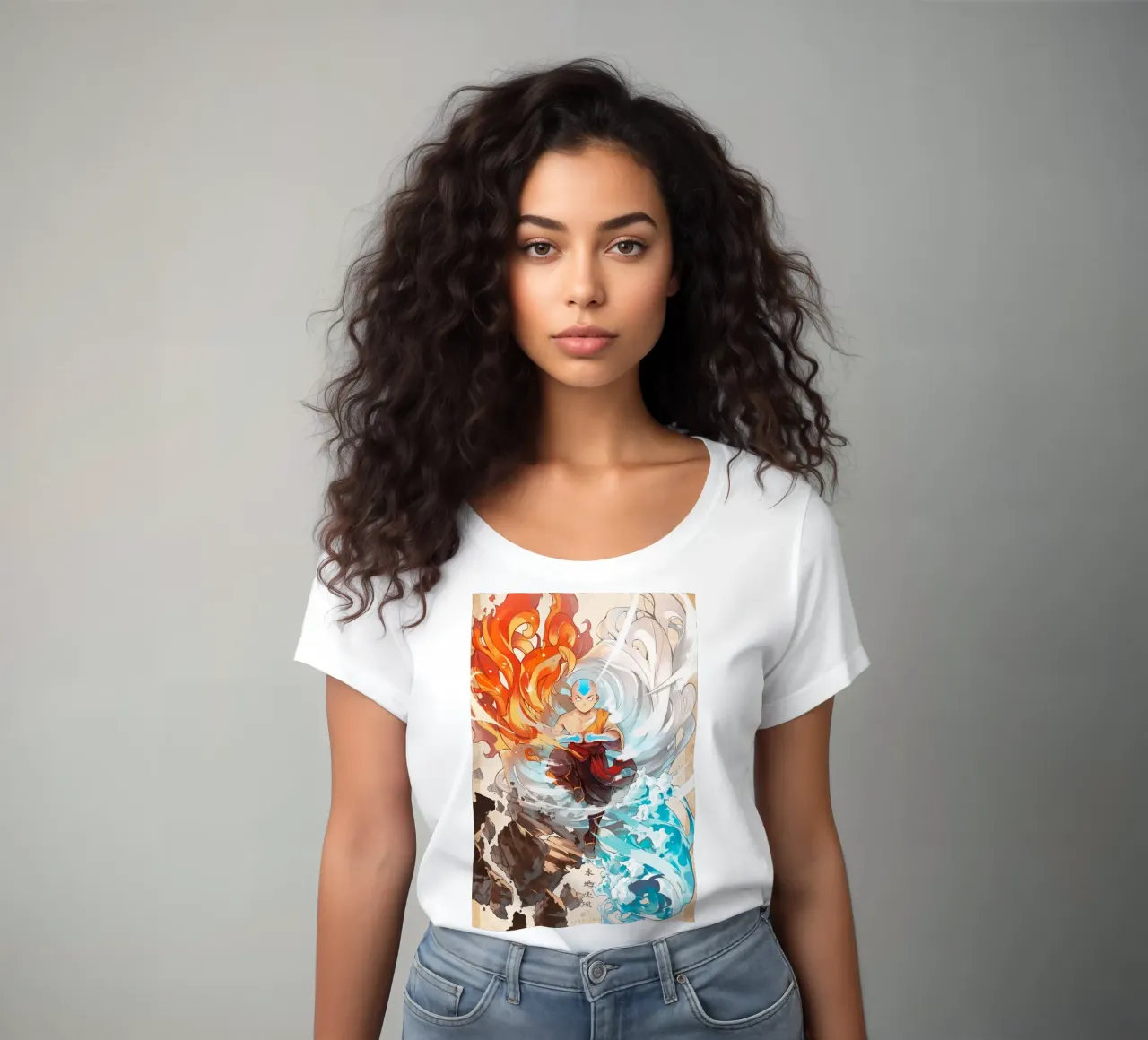 four eleman avatar women's fitted t-shirt by Green