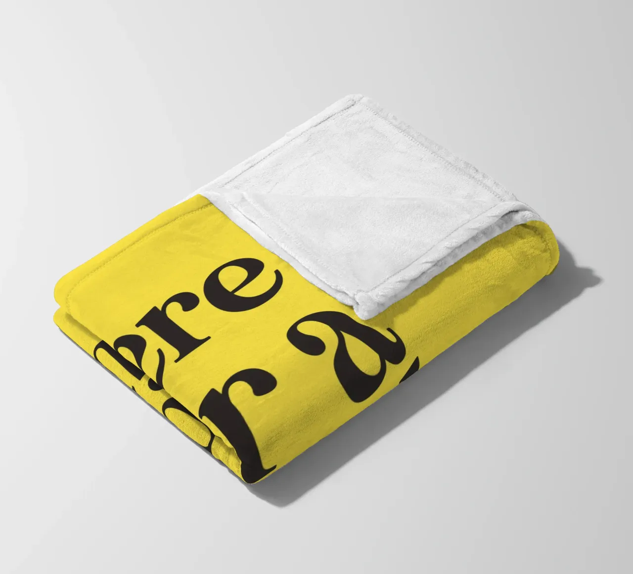 Here For a Good Time Inspirational Typography Print Jaune plaid polaire de THE MOTIVATED TYPE