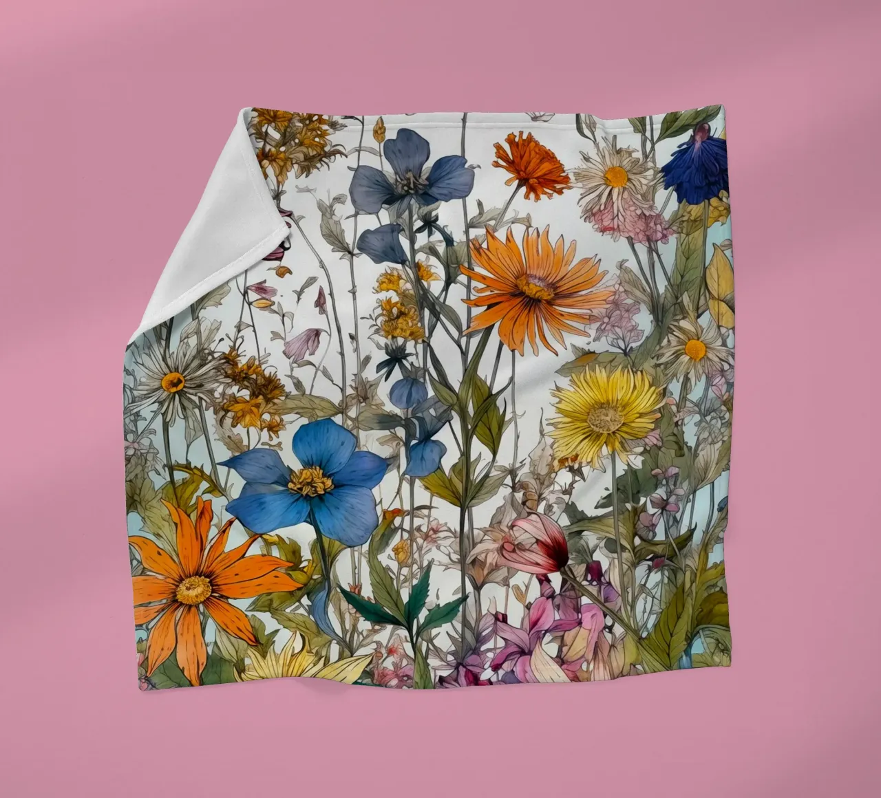 Prato dei fiori selvatici coperta in pile da Justyna Jaszke JBJart