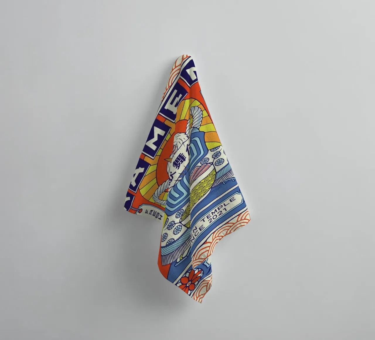 Ramen Temple Broth towel by daylight design studio