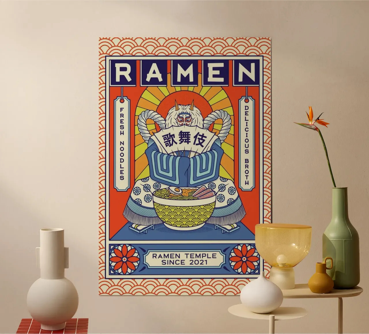 Ramen Temple Broth Hahnemühle von daylight design studio
