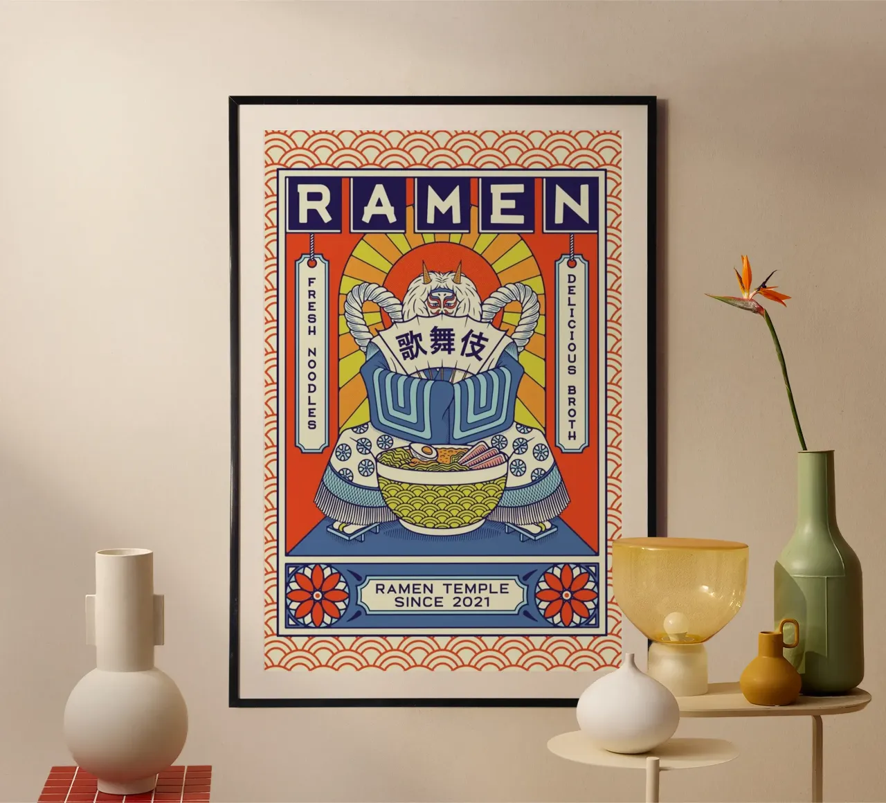 Ramen Temple Broth Hahnemühle von daylight design studio