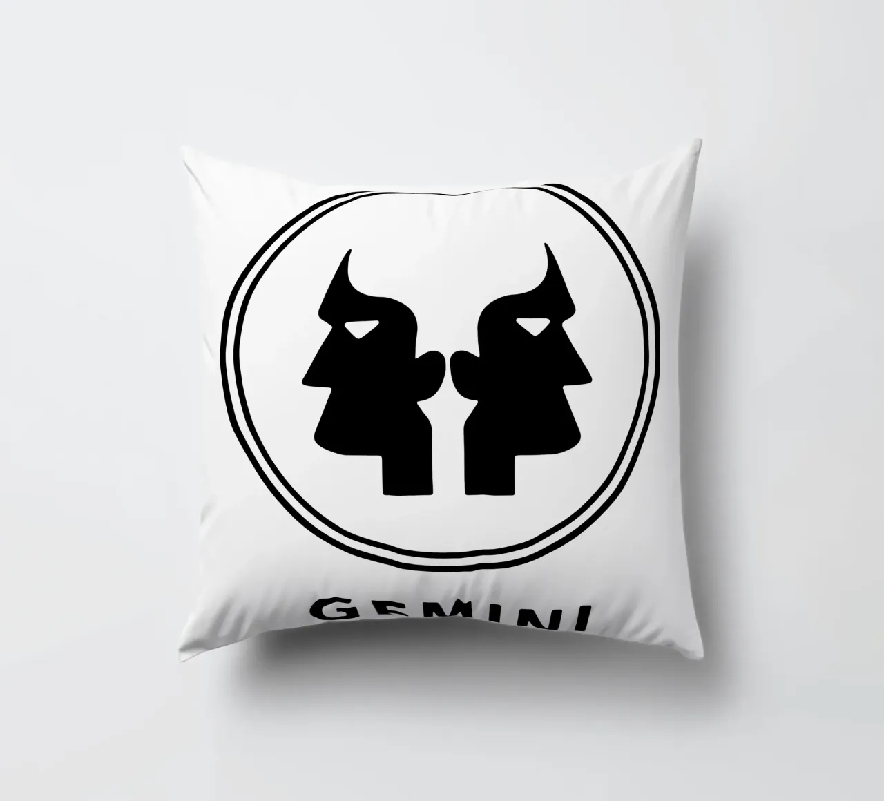 Gemelli Zodiac Vector Art Design cuscino da Raffasya Shop
