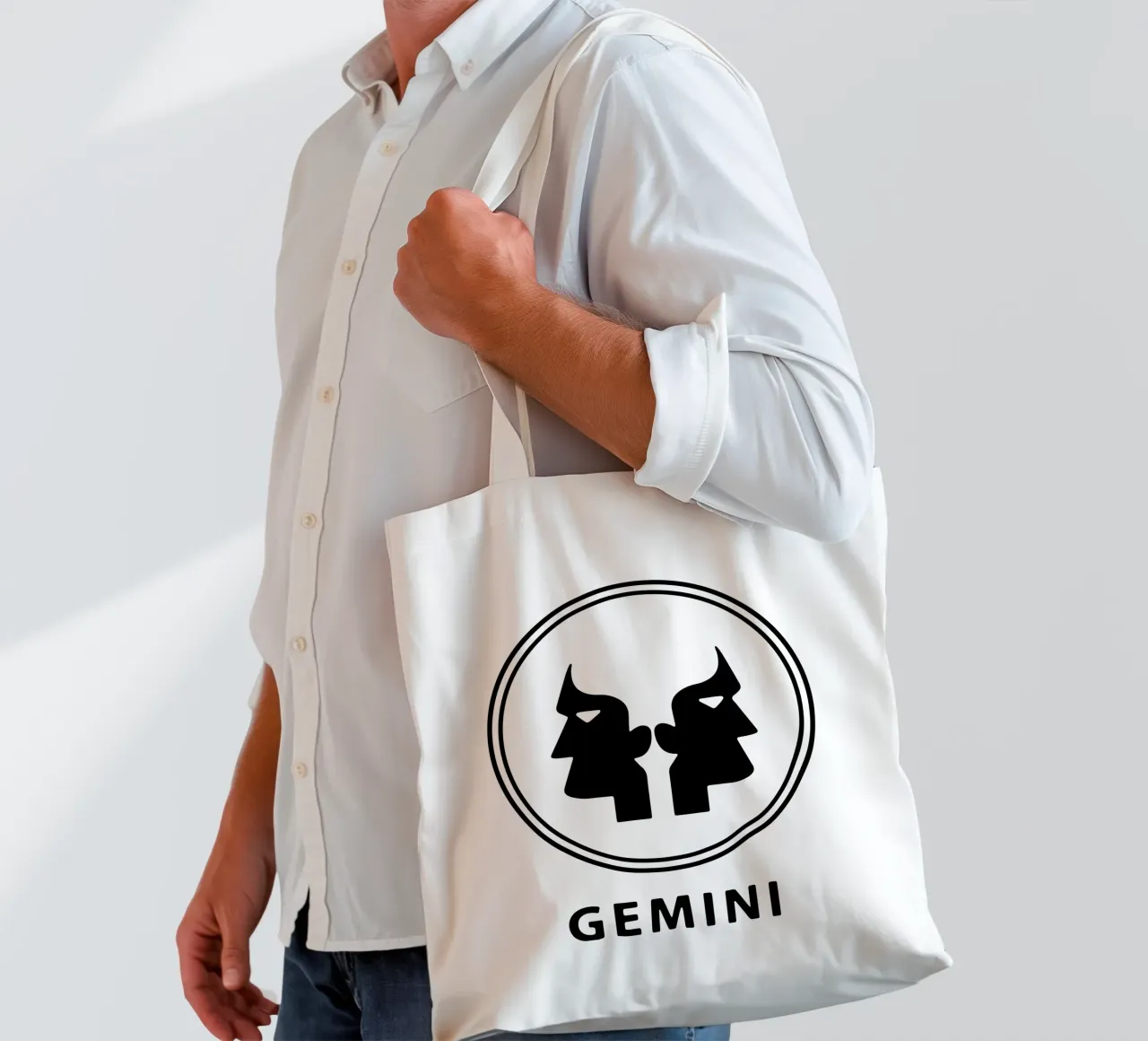 Gemelli Zodiac Vector Art Design borsa in juta da Raffasya Shop