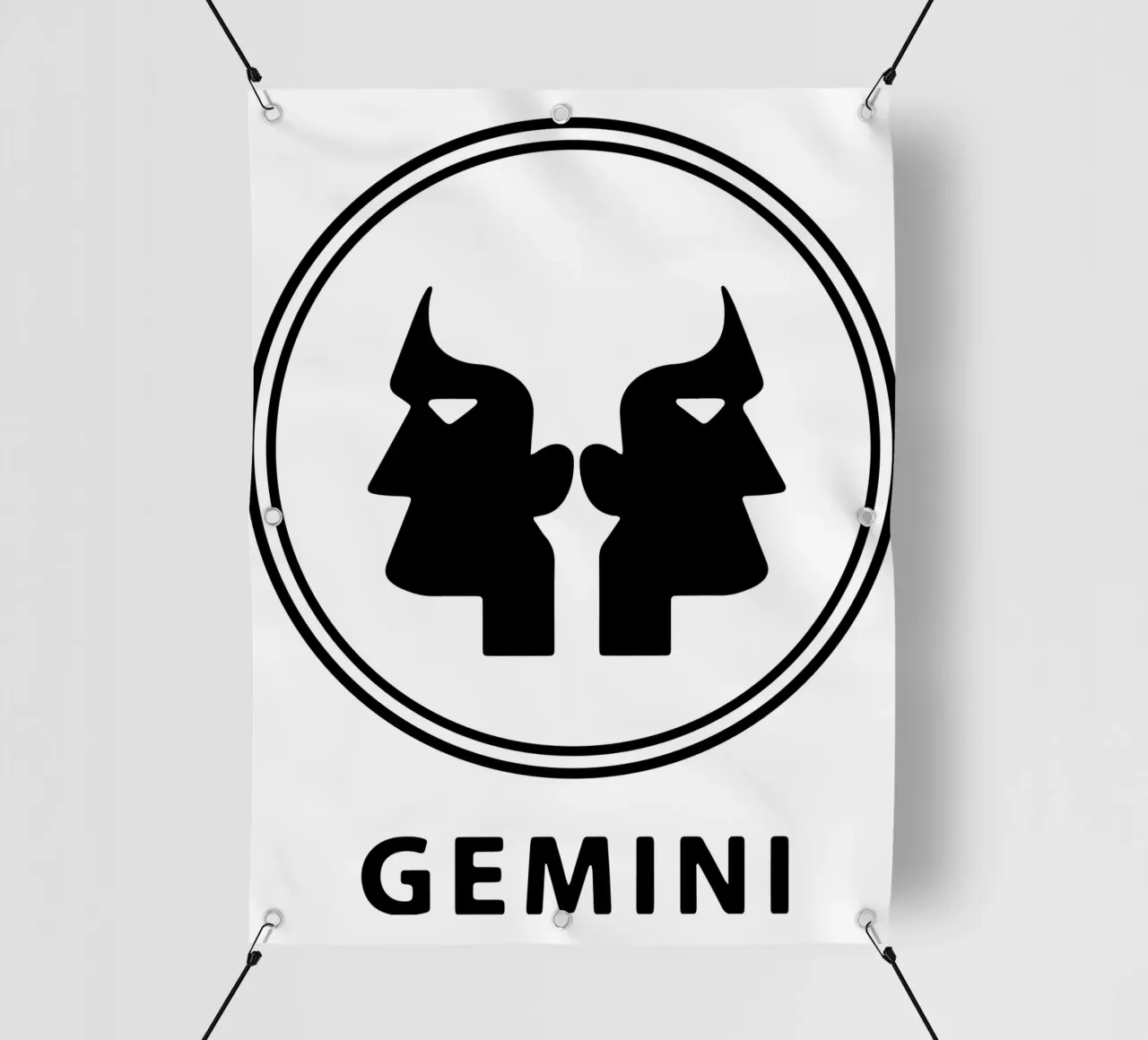 Gemelli Zodiac Vector Art Design telo in pvc da Raffasya Shop