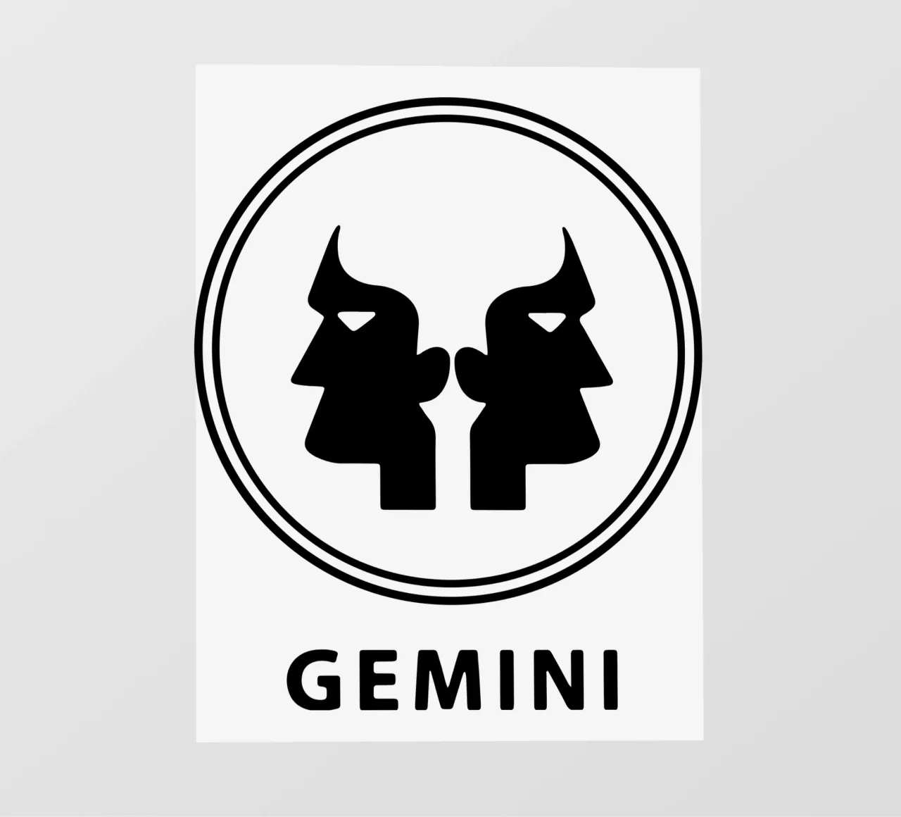 Gemelli Zodiac Vector Art Design telo in pvc da Raffasya Shop