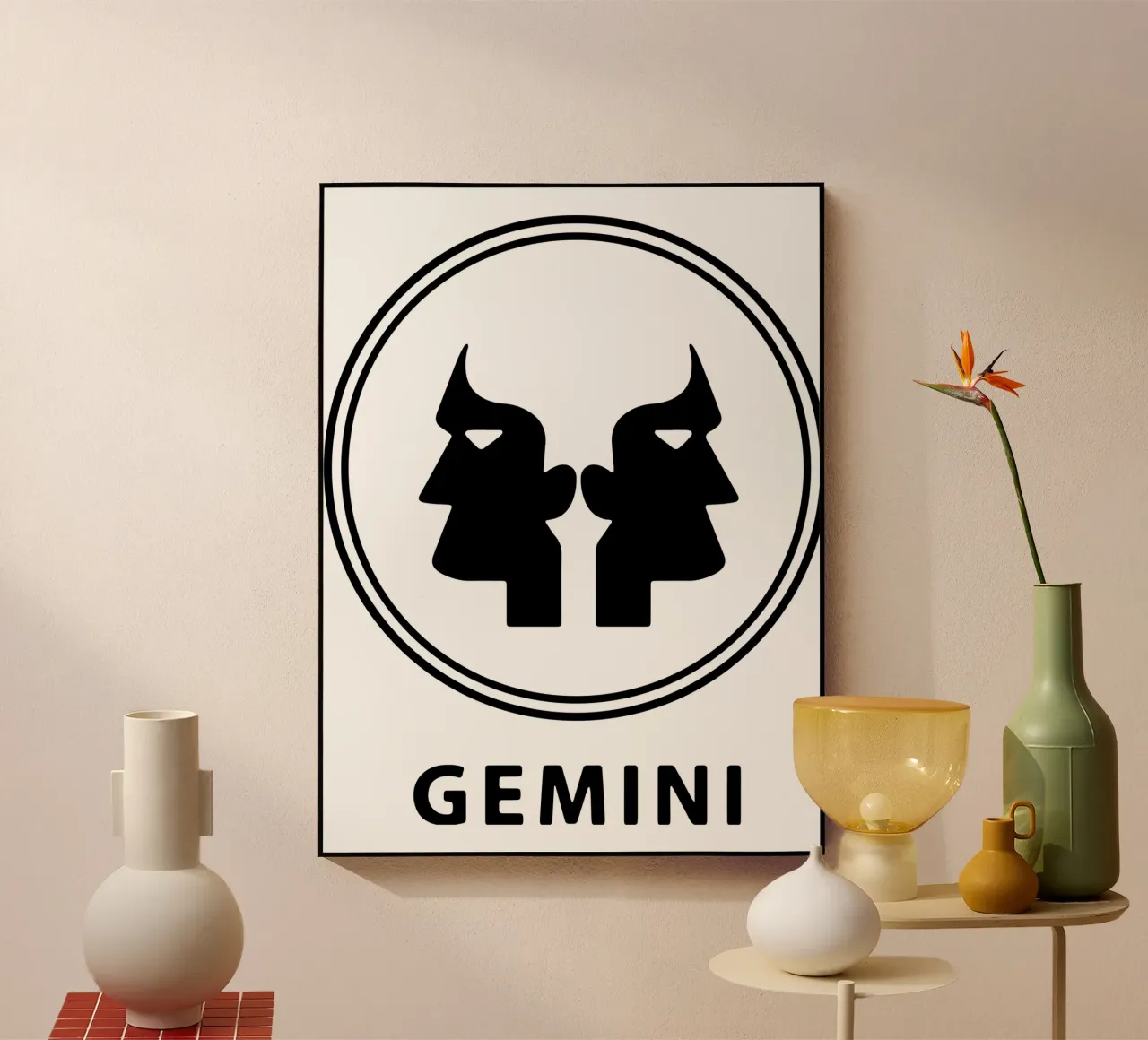 Gemelli Zodiac Vector Art Design plexiglass da Raffasya Shop