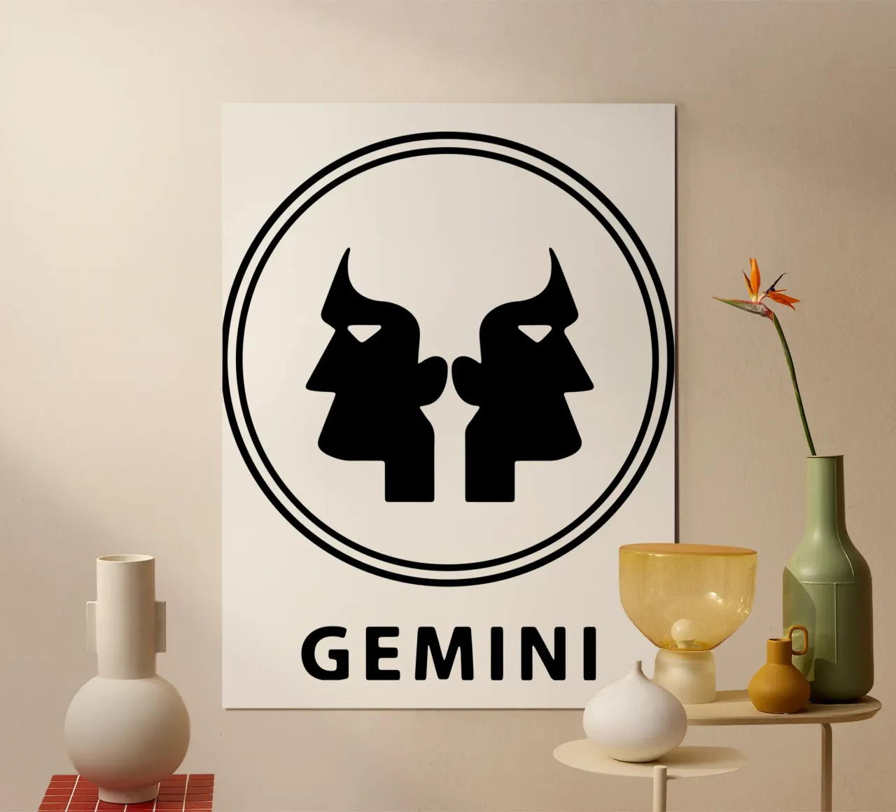 Gemelli Zodiac Vector Art Design carta hahnemühle da Raffasya Shop