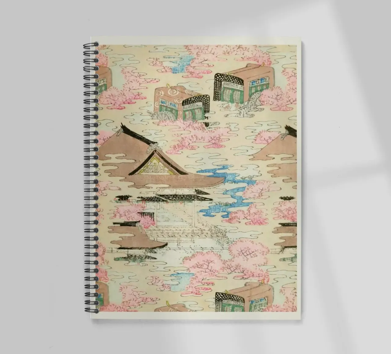 Shin-Bijutsukai - Paddleboats spiral notebook by Vintage by JUNIQE