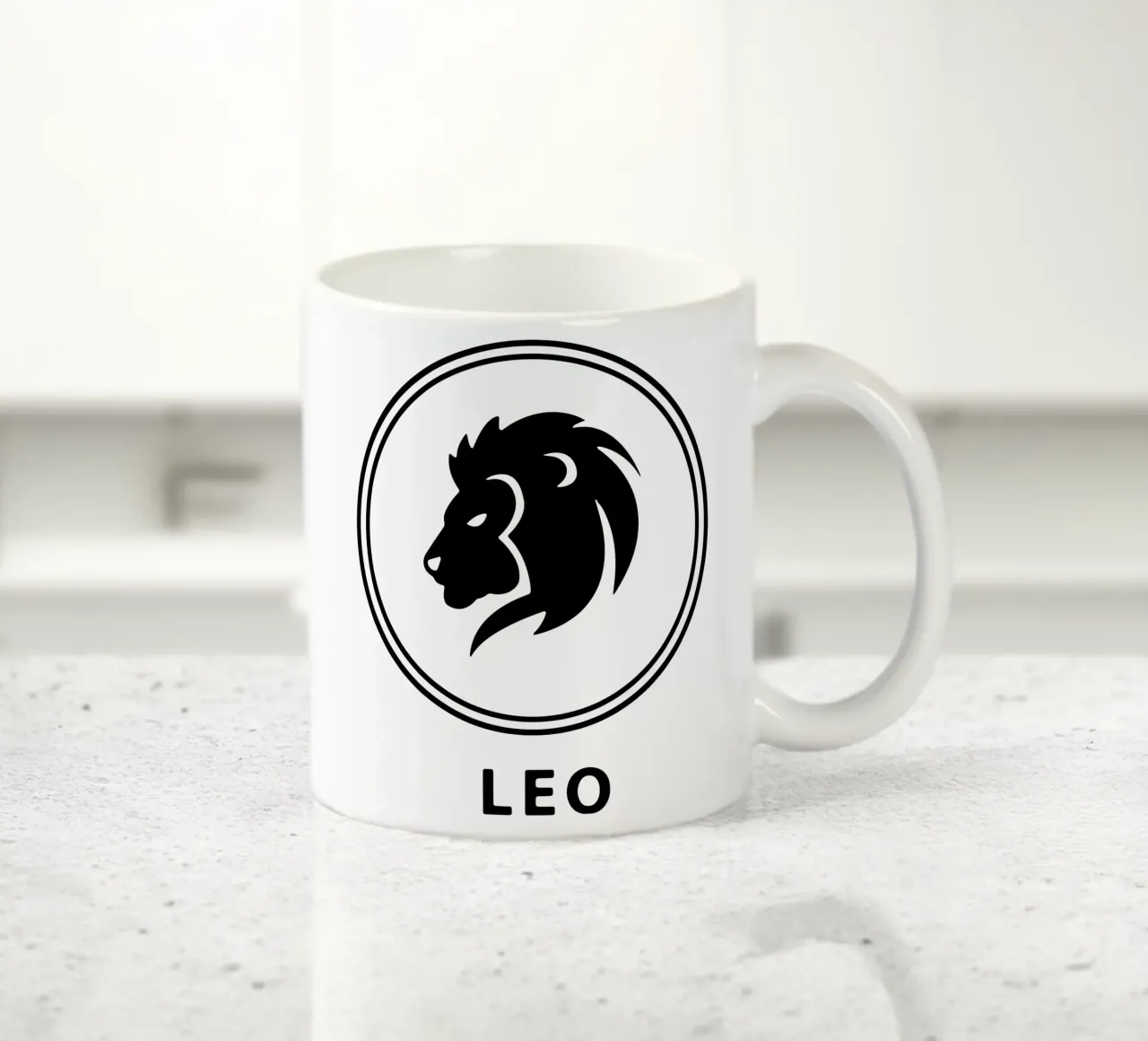 Leone Zodiaco Vector Art Design tazza in ceramica da Raffasya Shop
