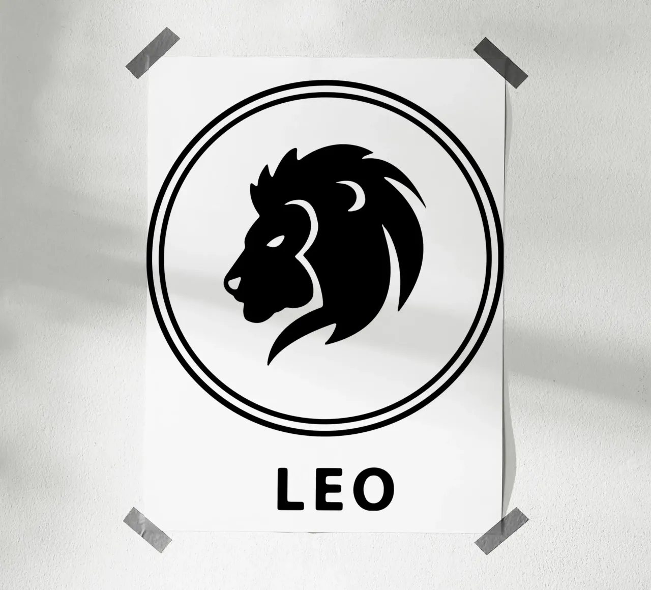 Leone Zodiaco Vector Art Design carta hahnemühle da Raffasya Shop