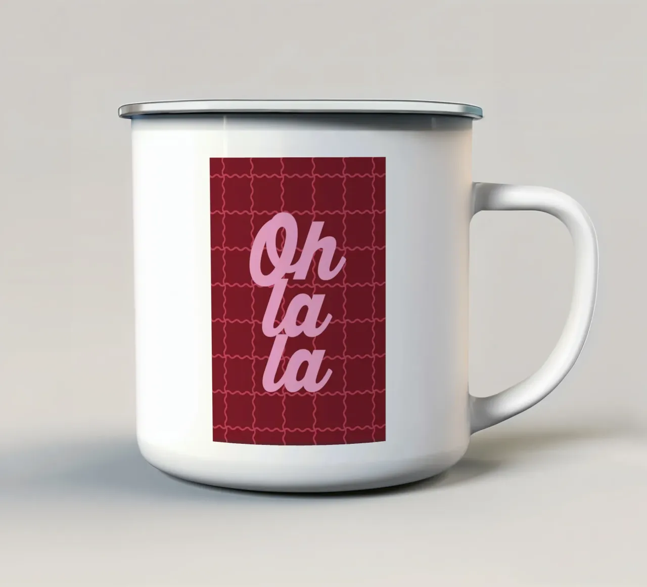 Oh la la tazza in smalto da designdn