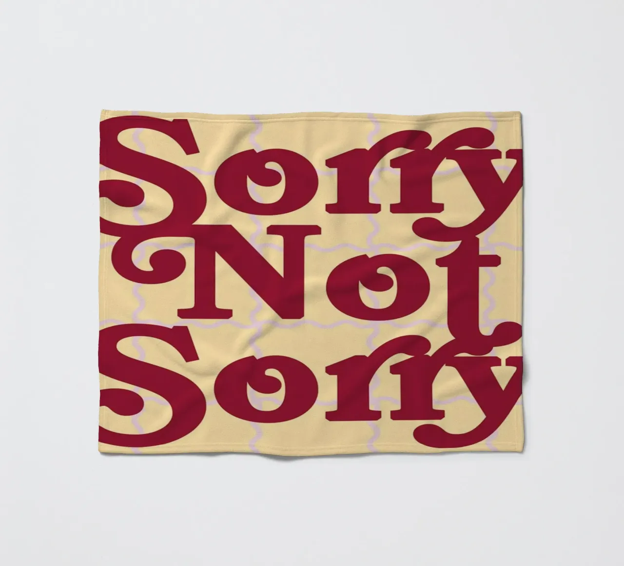Sorry Not Sorry coperta in pile da designdn