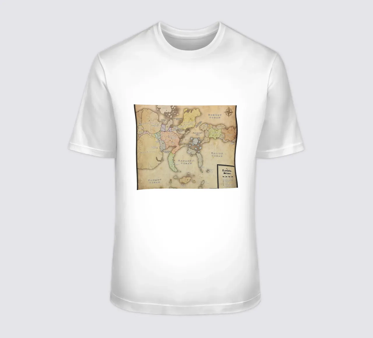 la mappa delle nazioni elementari t-shirt da phillipp veisenberg