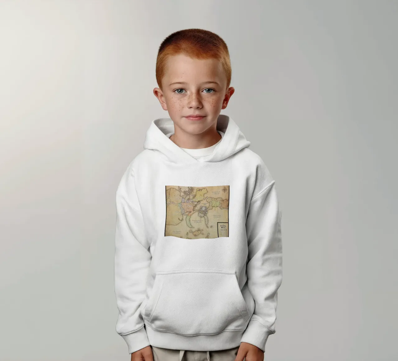 the elemental nations map kids hoodie by phillipp veisenberg