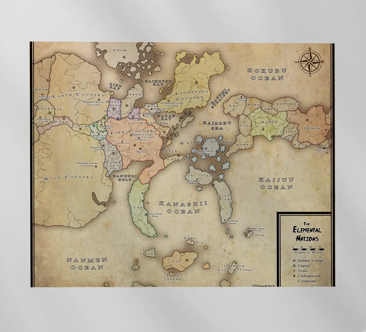 la mappa delle nazioni elementari pellicola backlit da phillipp veisenberg