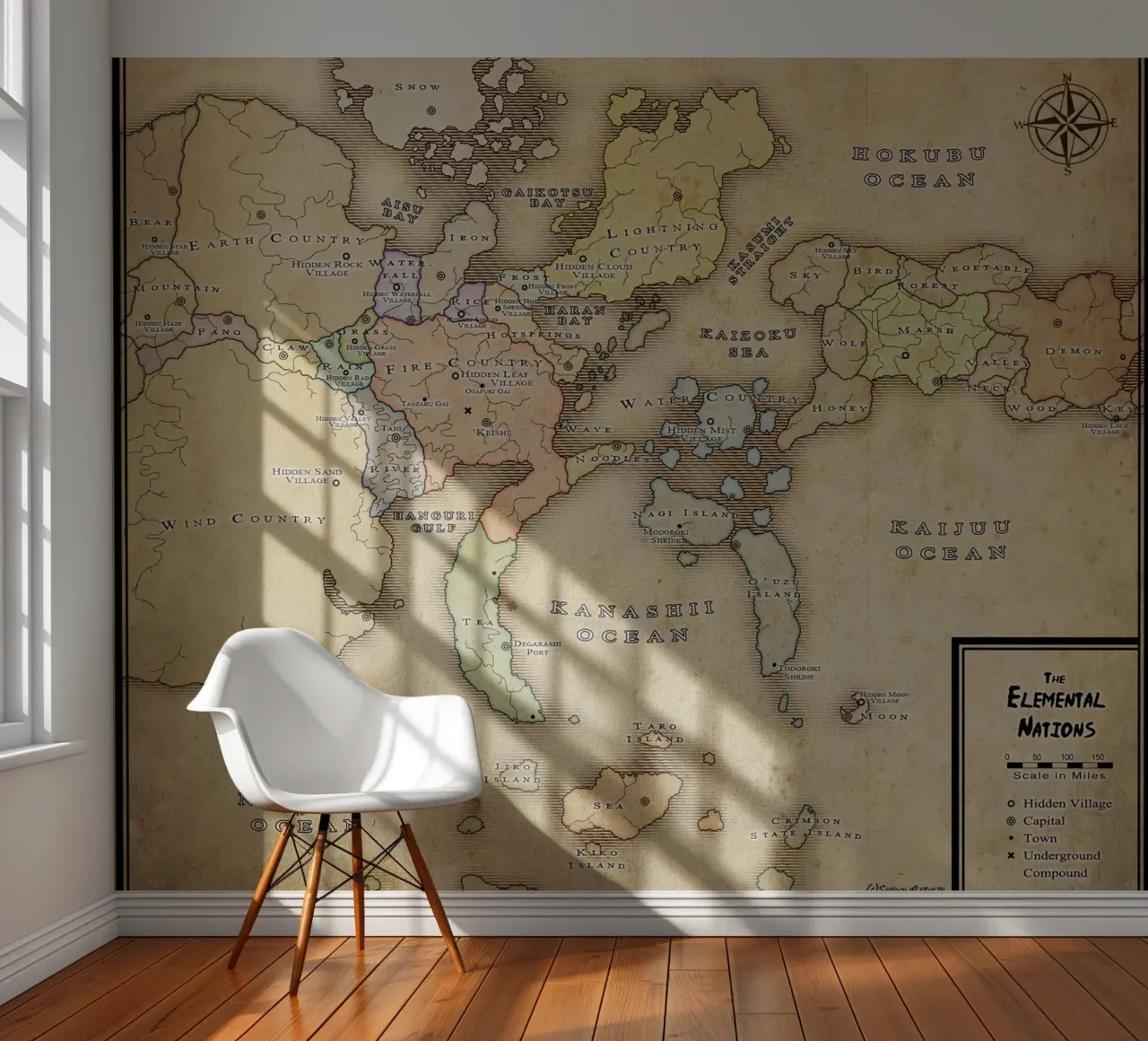 la carte des nations élémentaires papier peint photo de phillipp veisenberg
