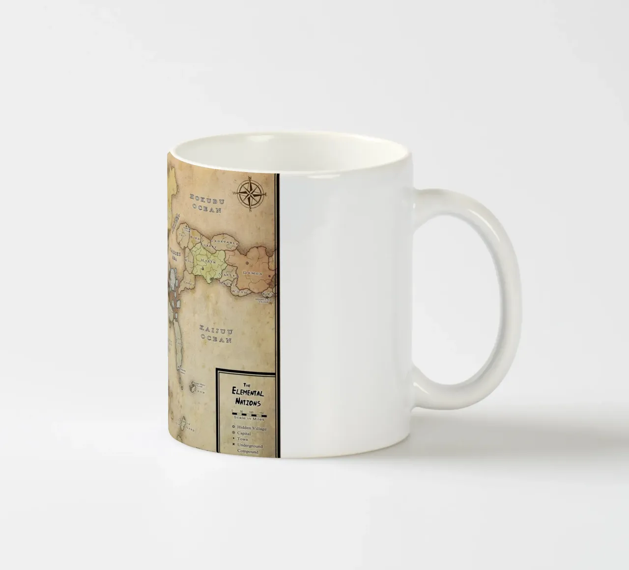 la mappa delle nazioni elementari tazza in ceramica da phillipp veisenberg