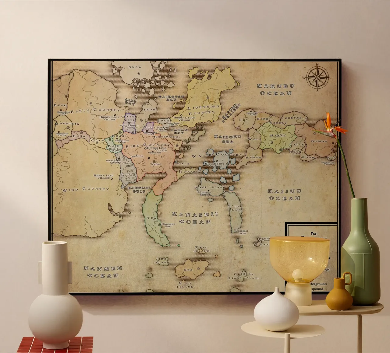 the elemental nations map acrylic glass by phillipp veisenberg