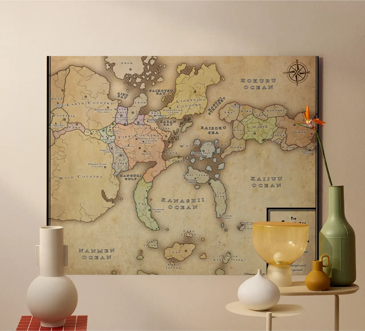 la mappa delle nazioni elementari alluminio dibond da phillipp veisenberg