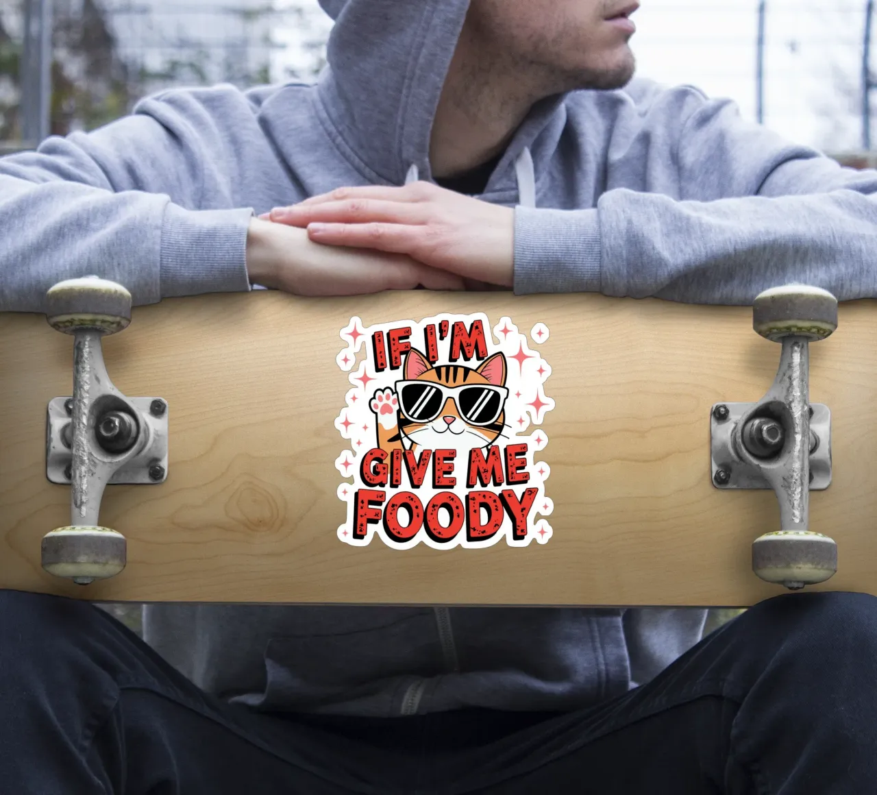 If I'm, give me foody pegatina de edsonramosart