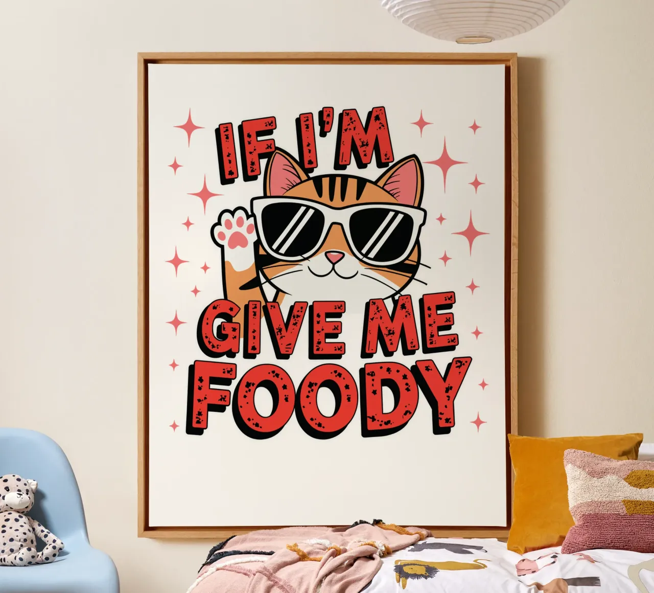 If I'm, give me foody canvas met Baklijst van edsonramosart