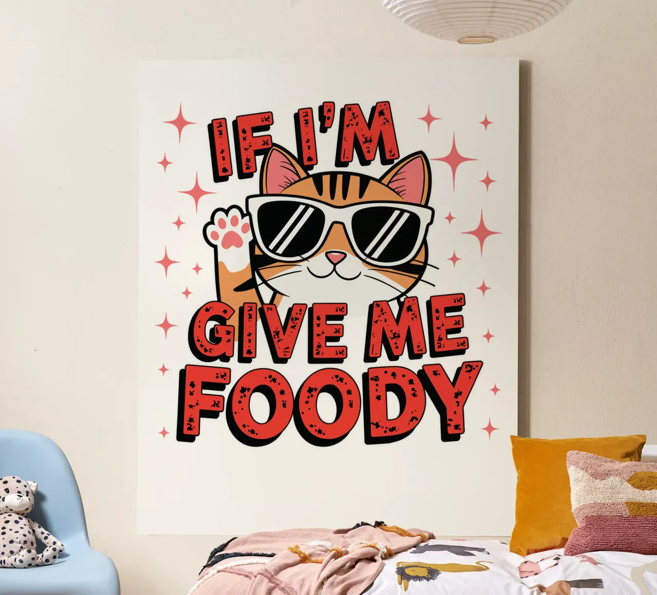 If I'm, give me foody canvas met Baklijst van edsonramosart