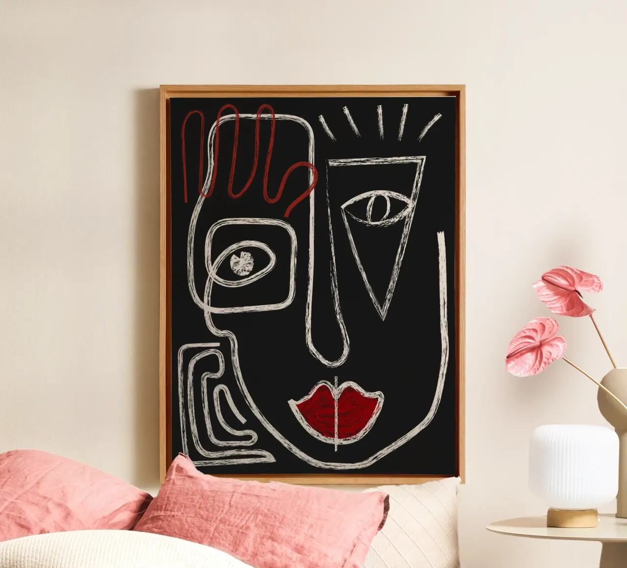 Face Shield canvas met Baklijst van artesutileco